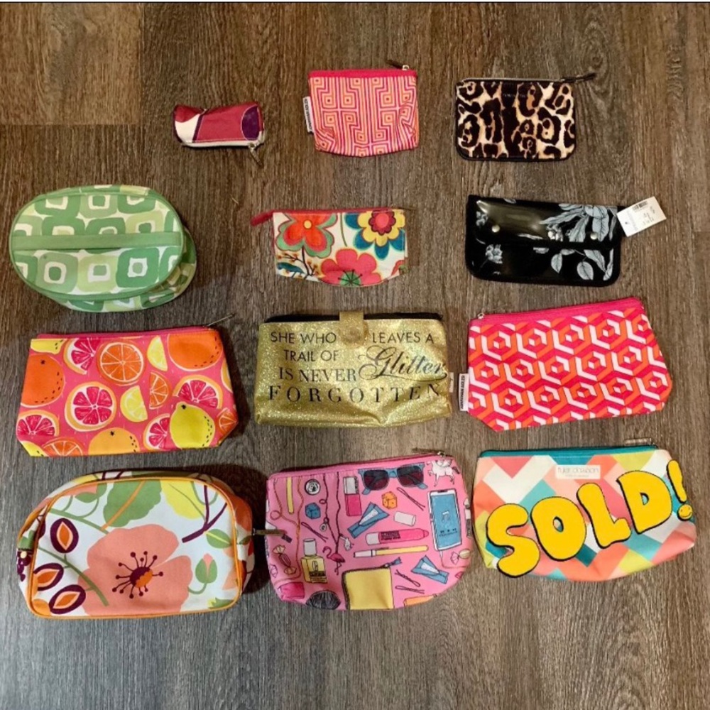 Assorted makeup bags